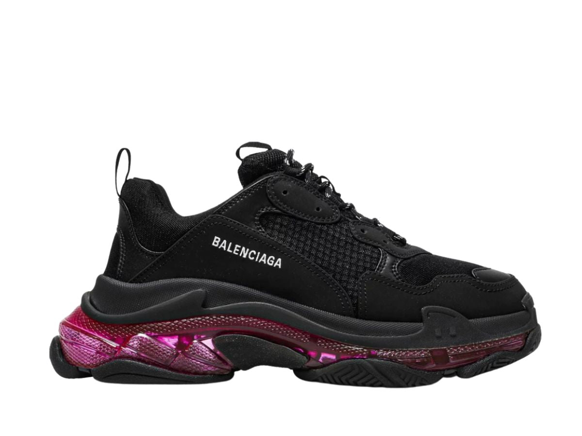 Balenciaga Triple S "Transparent Sole Neon Pink"