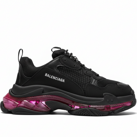 Balenciaga Triple S "Transparent Sole Neon Pink"
