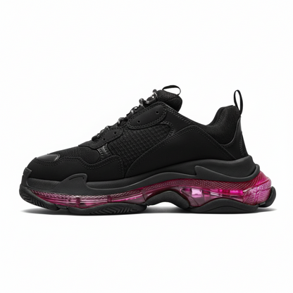 Balenciaga Triple S "Transparent Sole Neon Pink"