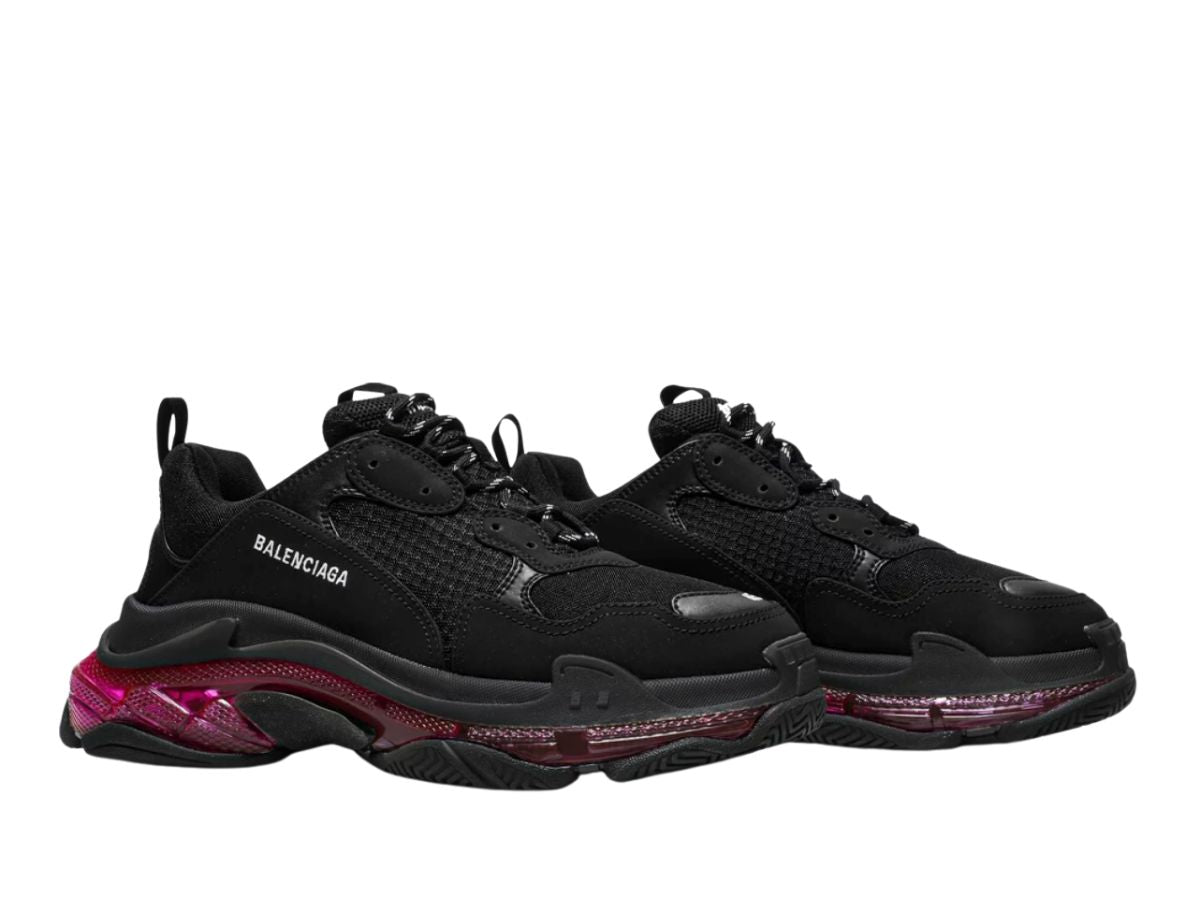 Balenciaga Triple S "Transparent Sole Neon Pink"