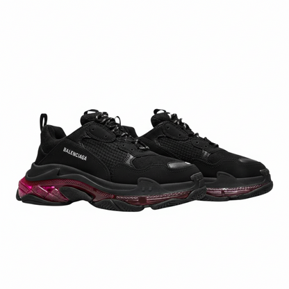 Balenciaga Triple S "Transparent Sole Neon Pink"