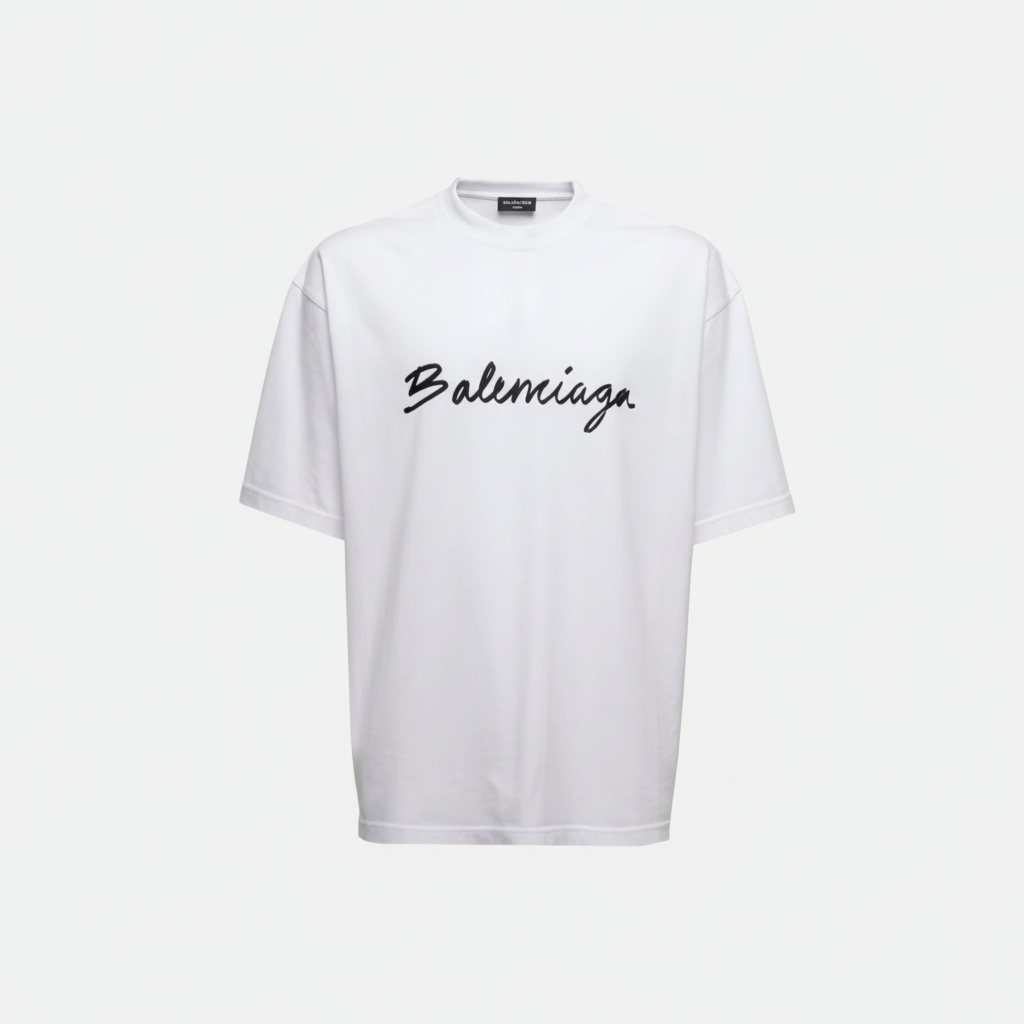 Balenciaga Script Logo T-Shirt "White"