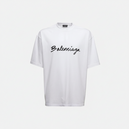 Balenciaga Script Logo T-Shirt "White"