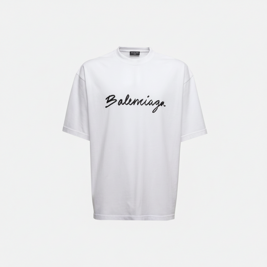 Balenciaga Script Logo T-Shirt "White"