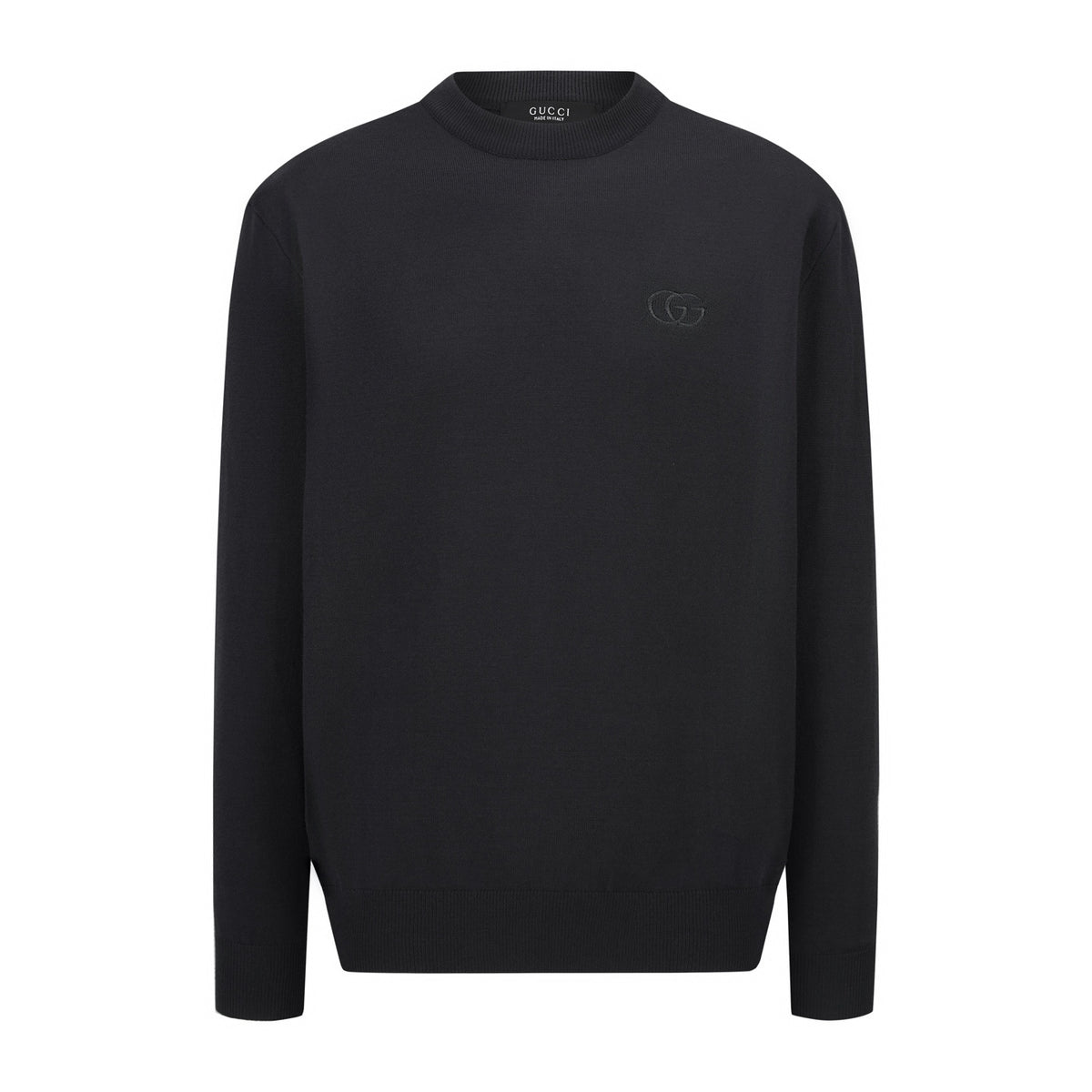 Gucci Knit Wool Sweater with Embroidery "Black"