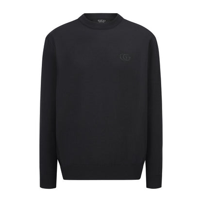 Gucci Knit Wool Sweater with Embroidery "Black"