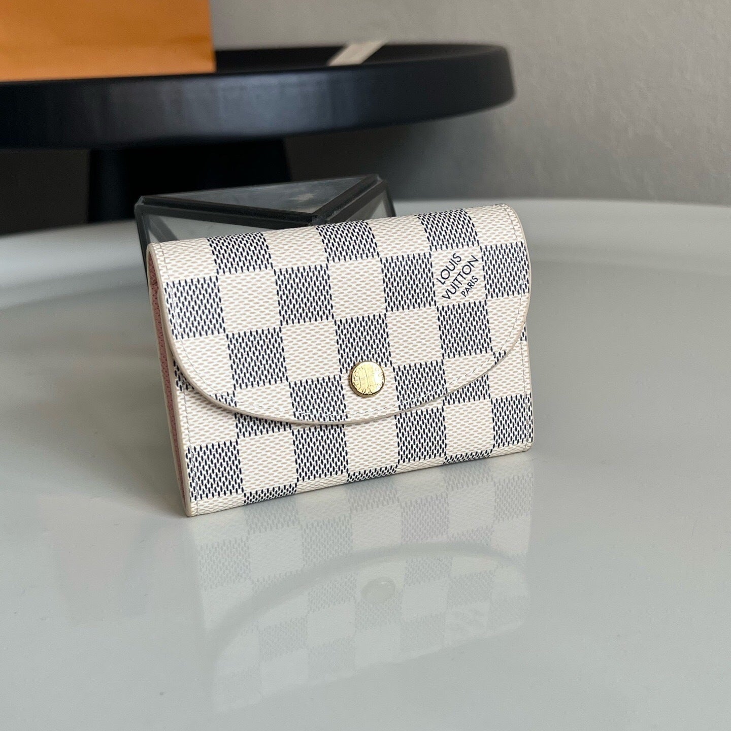 Louis Vuitton Rosalie Coin Purse "Damier Azur Canvas"