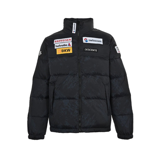Descente Ski Down Jacket "Black-Blue Camo"