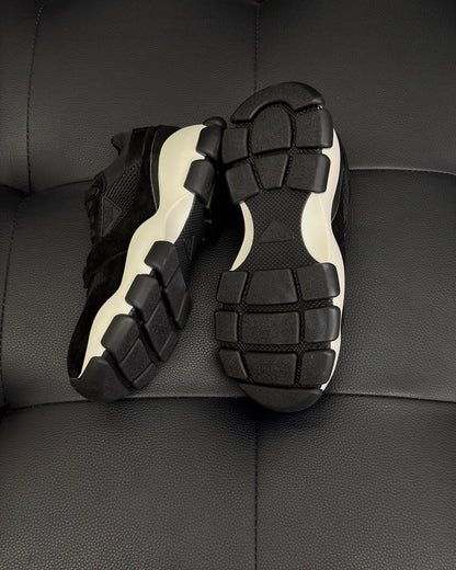 Prada Mesh Fabric and Suede Sneakers "Black"