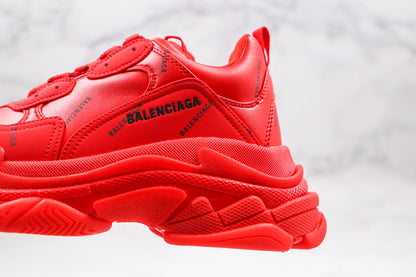 Balenciaga Triple S "Red-All Over Logo"