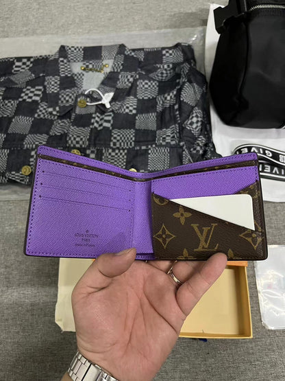 Louis Vuitton Multiple Wallet "Monogram Macassar Canvas"