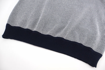 Moncler Leather Logo Cotton Sweater "Navy"