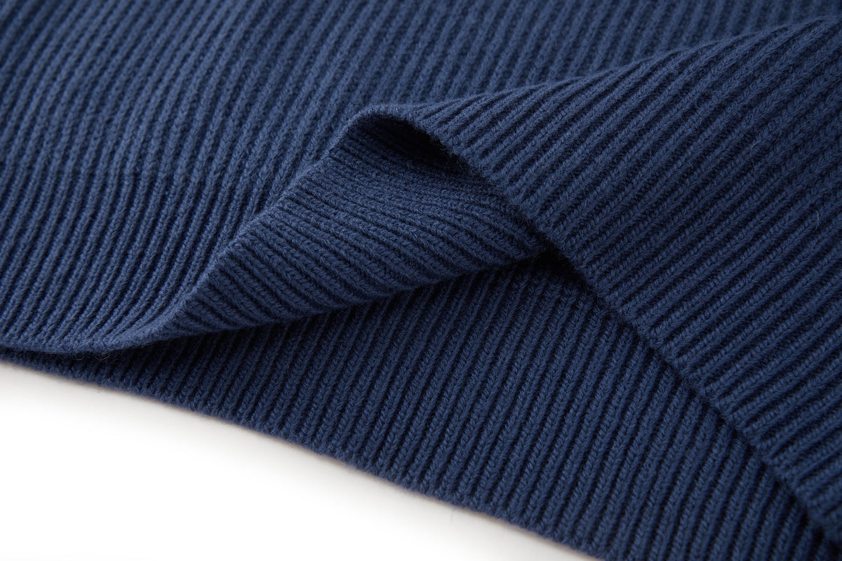 Moncler Logo Rib Wool Turtleneck "Cobalt Blue"
