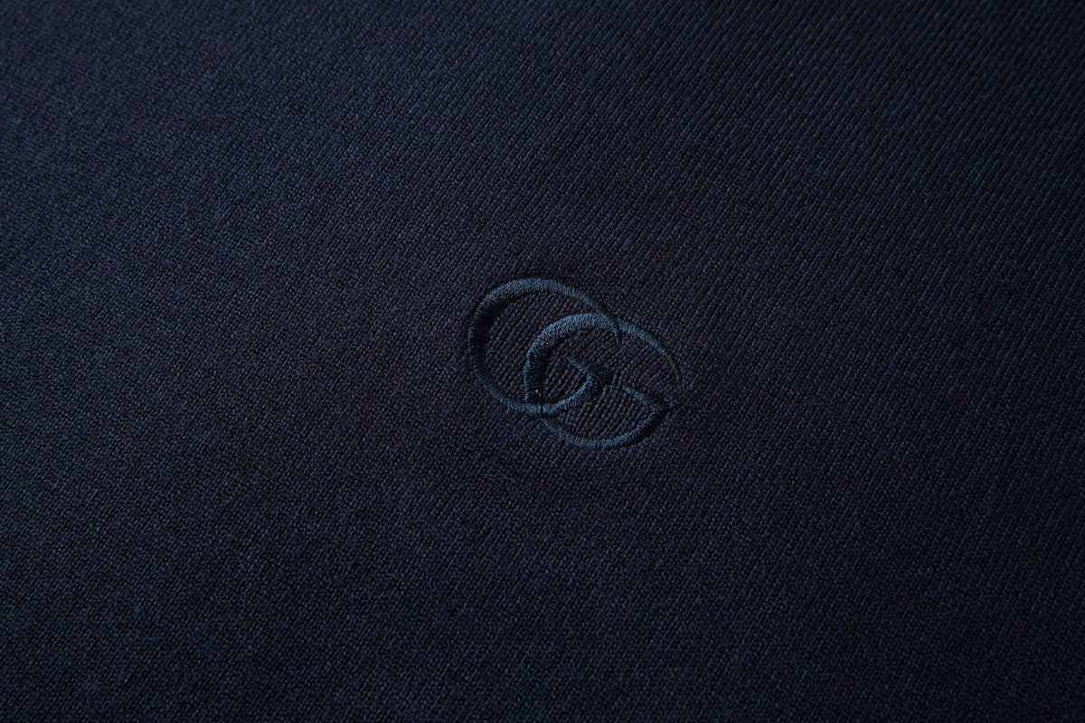 Gucci Knit Wool Sweater with Embroidery "Dark Blue"