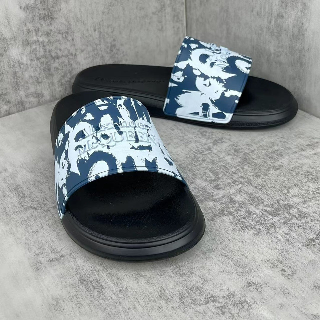 Alexander McQueen Slides "Blue-Black"