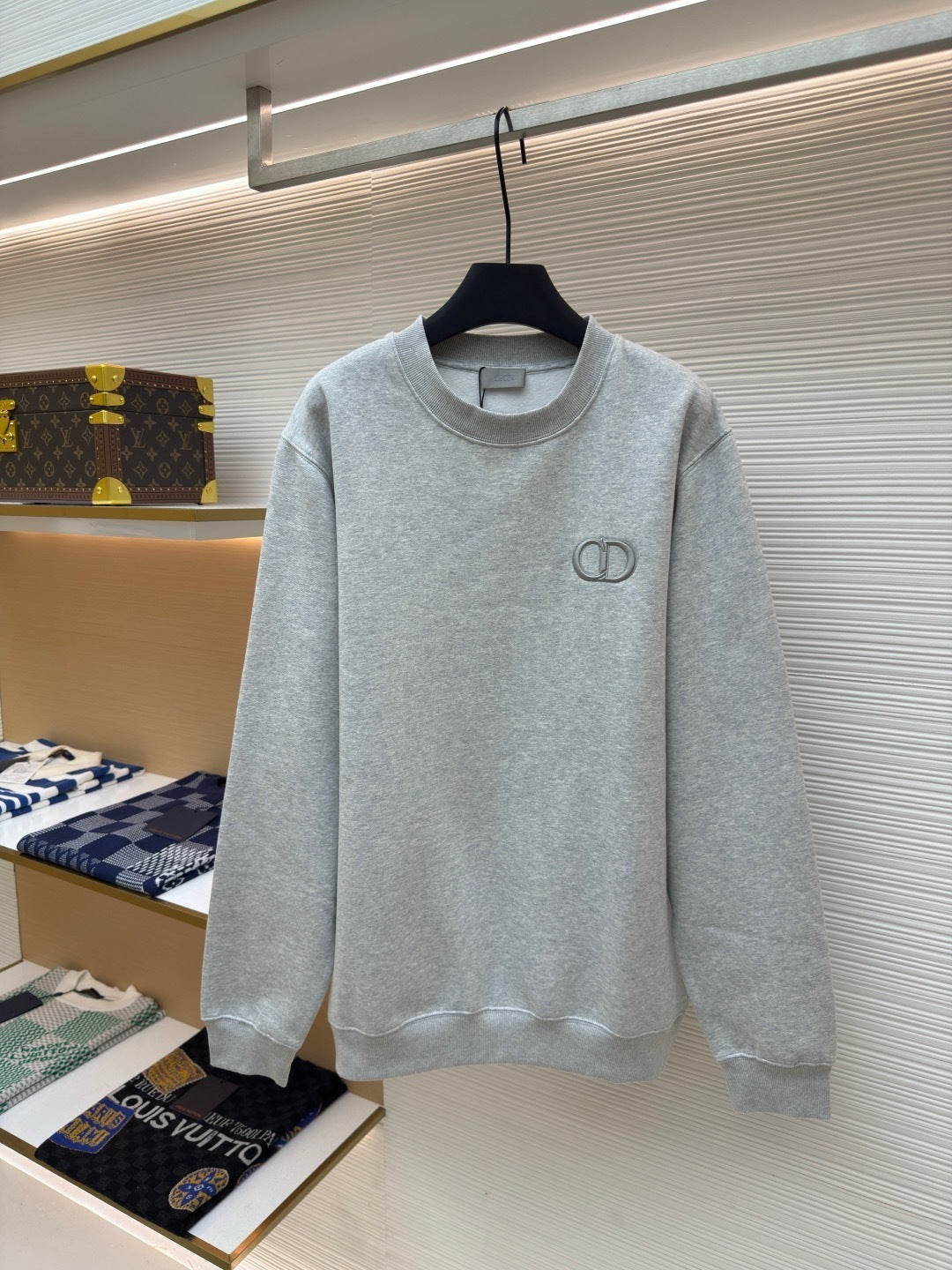 Dior CD Icon Sweatshirt "Gray Cotton Fleece"
