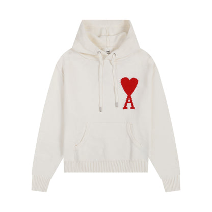 Ami Paris Ami De Coeur Hoodie "White"