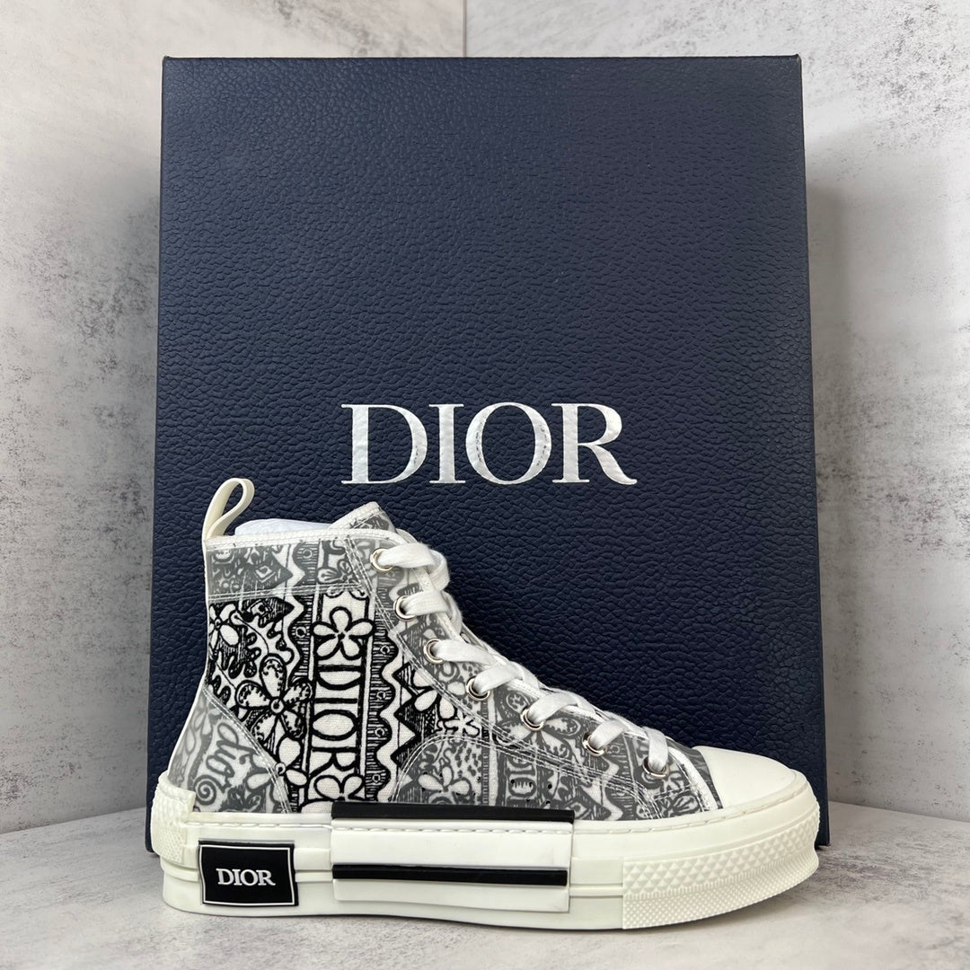 Dior x Shawn B23 High Top "Black-White Embroidery"