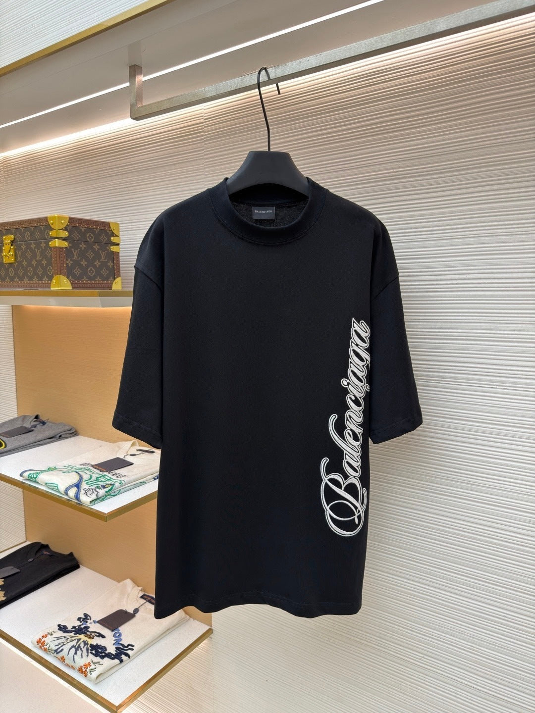 Balenciaga Cursive T-Shirt "Black"
