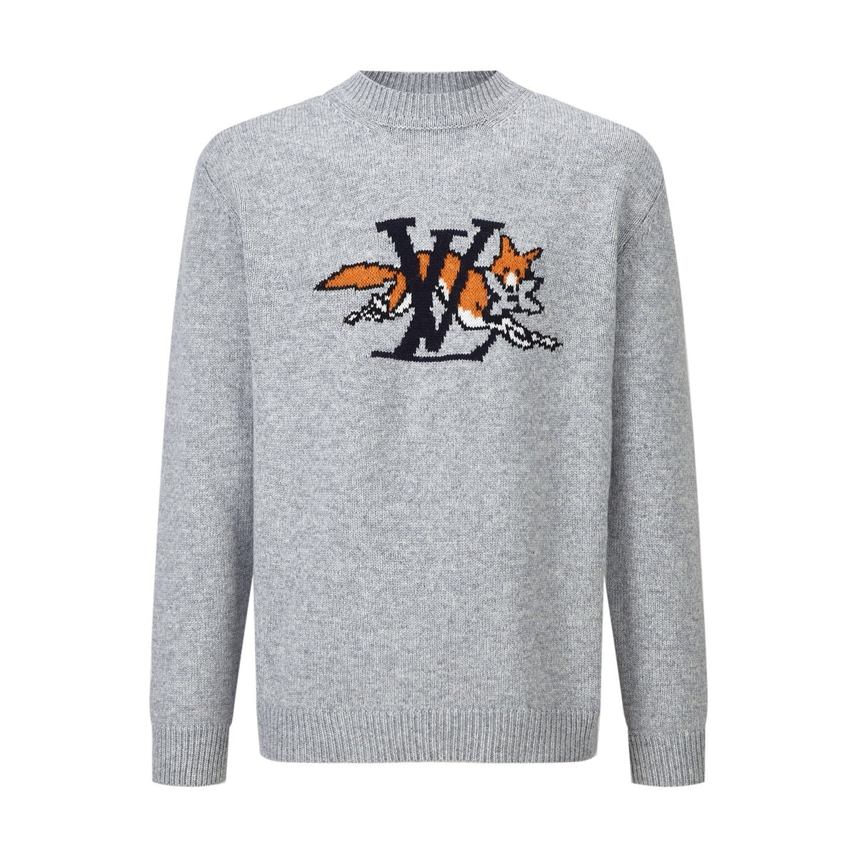 Louis Vuitton Chunky Wool-Cashmere Crewneck "Grey"
