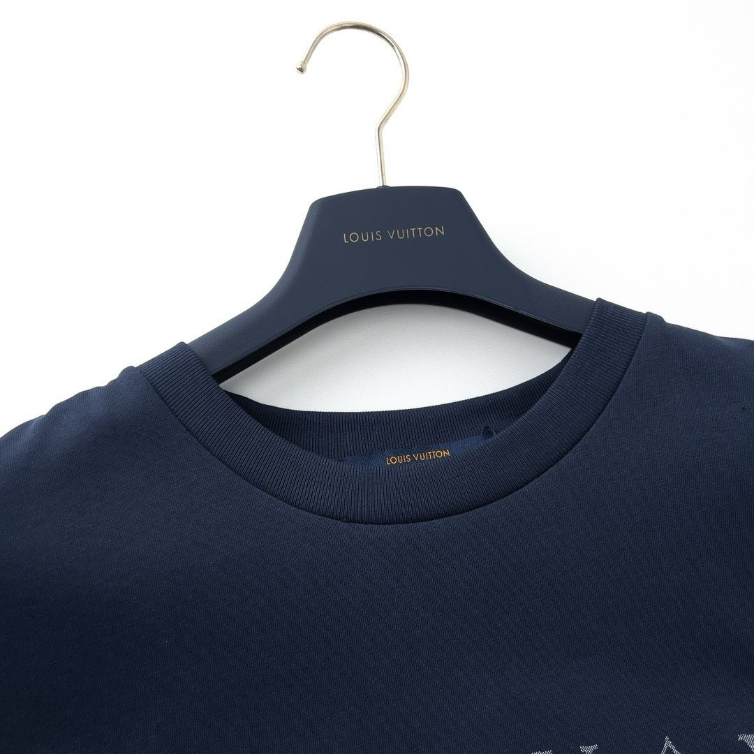 Louis Vuitton Gradient Monogram T-Shirt "Navy Blue-White"