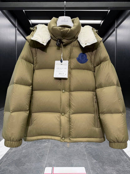 Moncler Cyclone 2-in-1 Hooded Short Down Jacket "Olive Green"