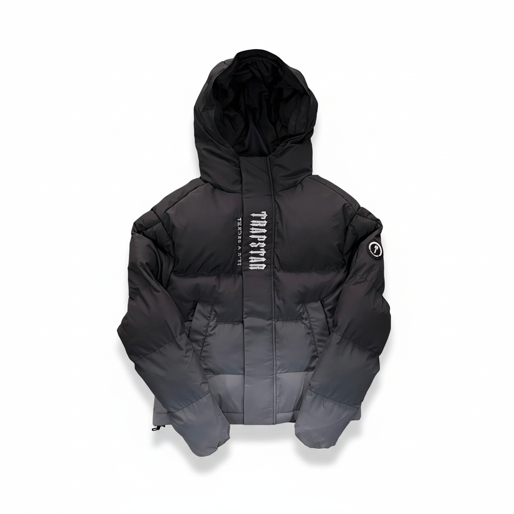 Trapstar Decoded Down Jacket "Black-Grey Gradient"