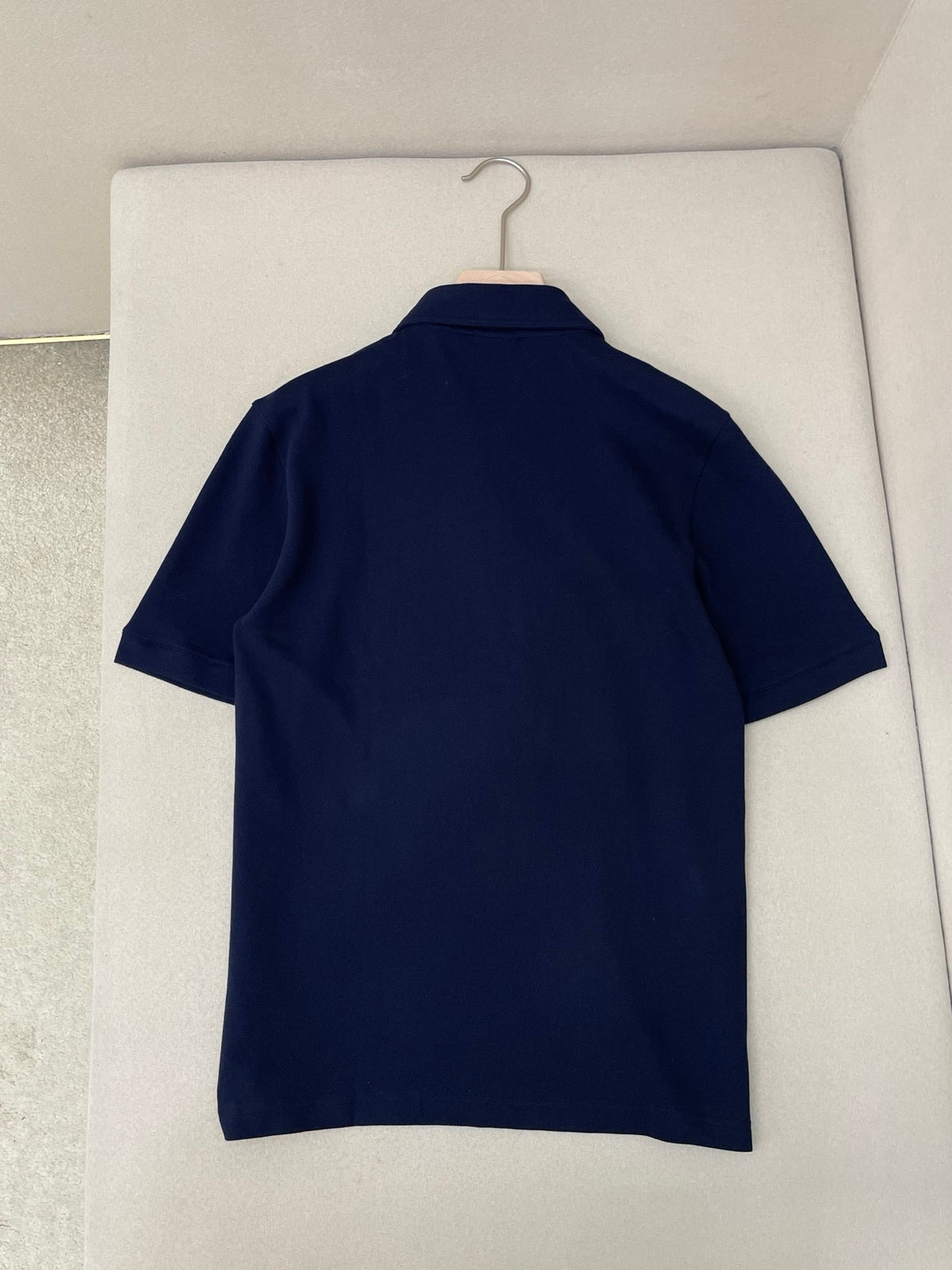 Gucci Cotton Piquet Polo Shirt with Embroidery "Navy"