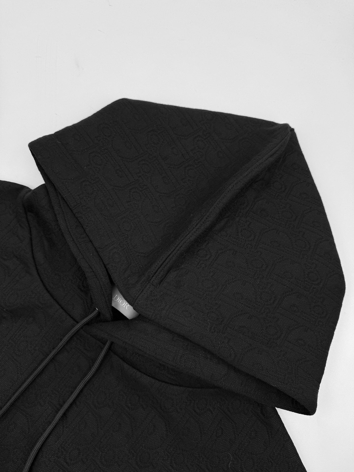 Dior Oblique Hooded Sweatshirt "Black Cotton-Blend Jersey"