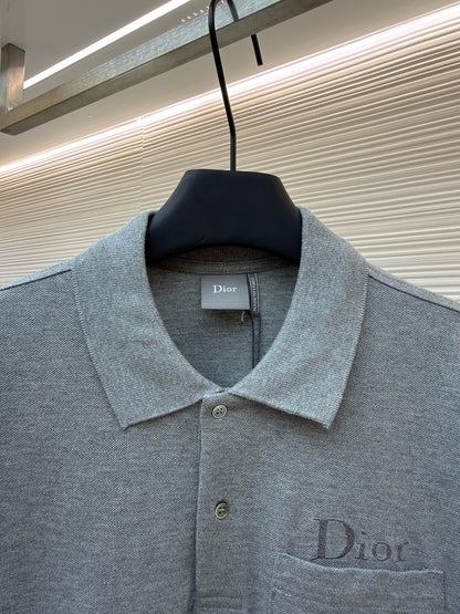 Dior Polo Shirt "Grey Cotton Piqué"