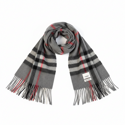 Burberry Cashmere Scarf "Grey-Black"