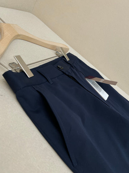 Gucci Cotton Twill Pants with Embroidery "Dark Blue"
