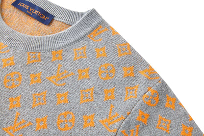 Louis Vuitton Monogram Short-Sleeved Crewneck "Grey-Orange"