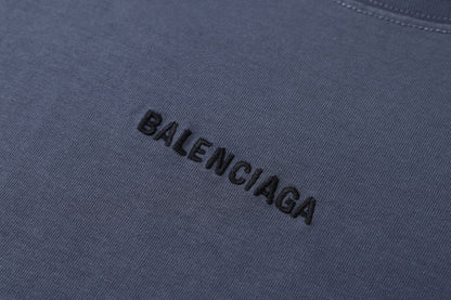 Balenciaga Back T-Shirt "Faded Dark Blue-Black"