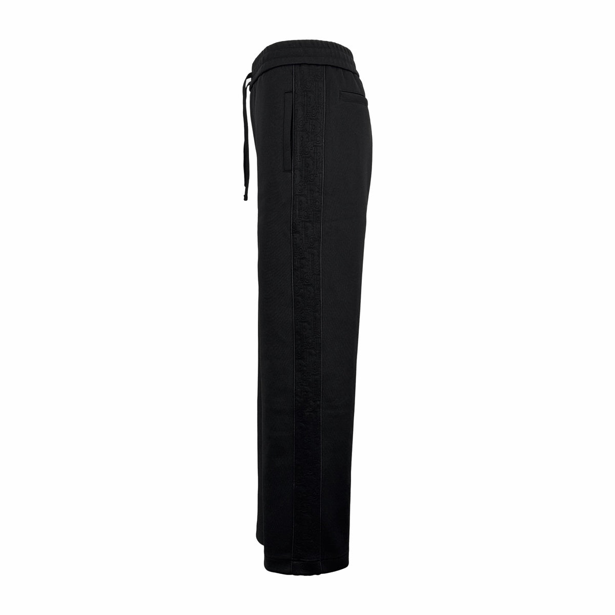 Dior Oblique Track Pants "Black Cotton-Blend Jersey"