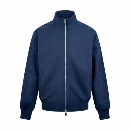 Dior Oblique Track Jacket "Navy Blue Cotton-Blend Jersey"