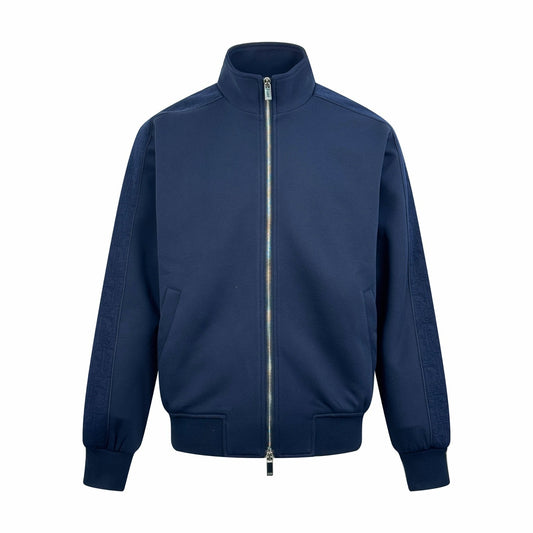 Dior Oblique Track Jacket "Navy Blue Cotton-Blend Jersey"