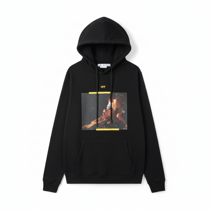 Off-White Arrow Caravaggio St. Fran Hoodie "Black-Yellow"