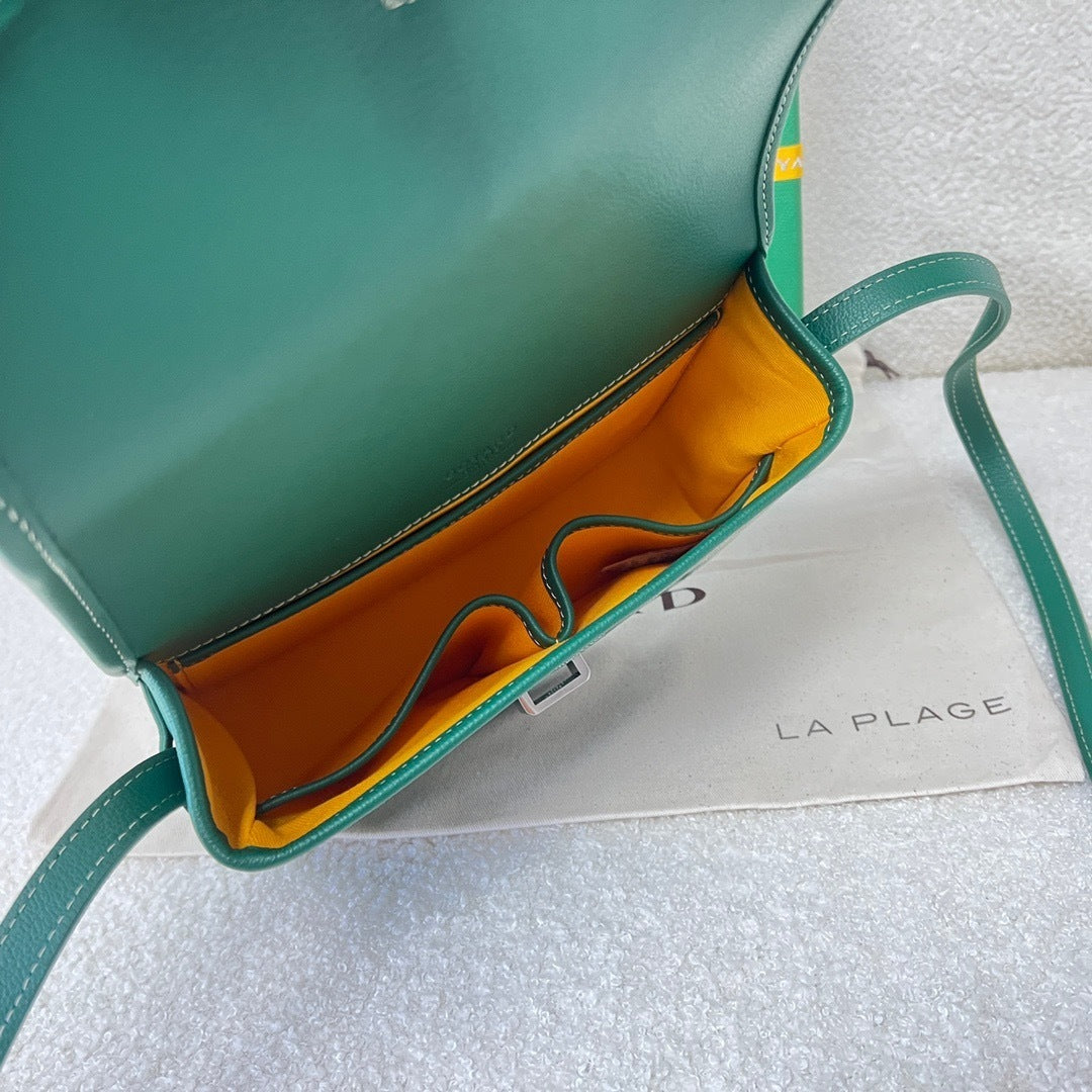 Goyard Belvedere PM Leather Handbag