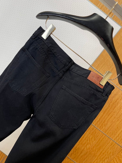 Gucci Cotton Denim Pants with Horsebit Detail