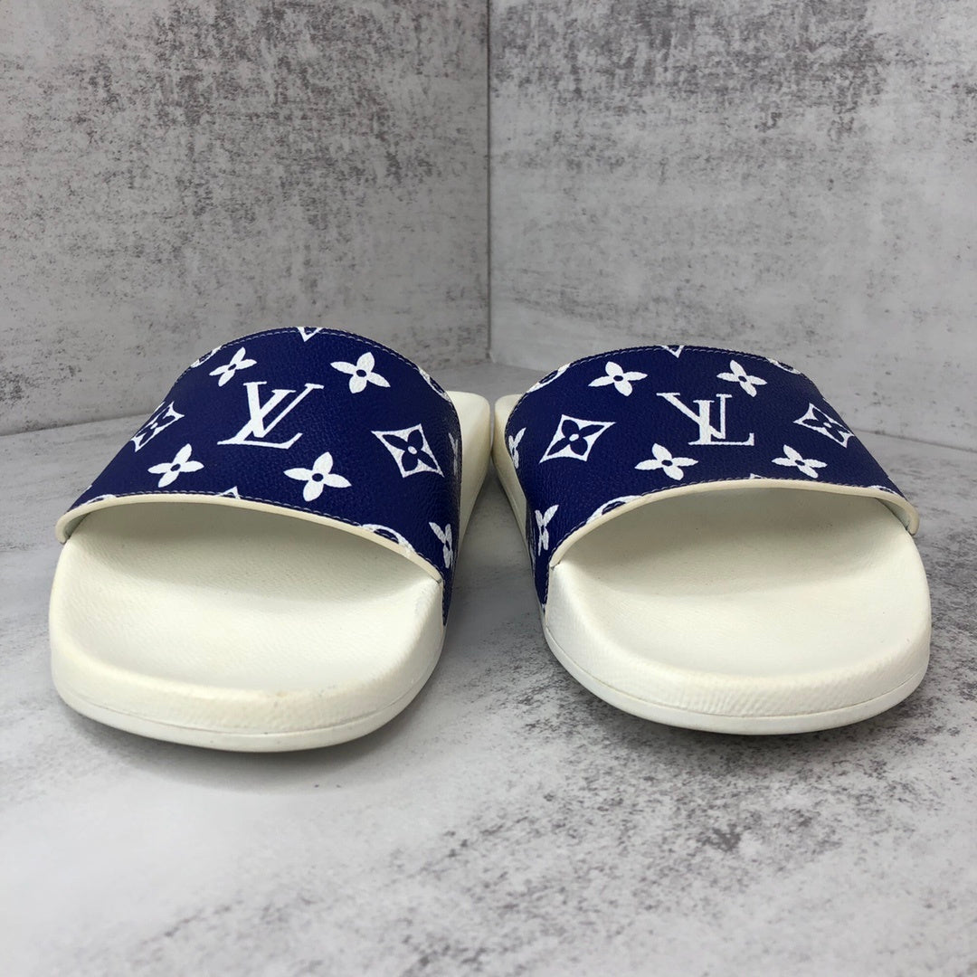 Louis Vuitton Slides "White-Blue"