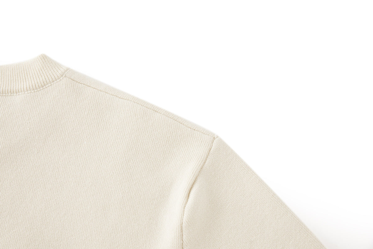 Moncler Monogram Cotton Blend Jumper "White Ivory"