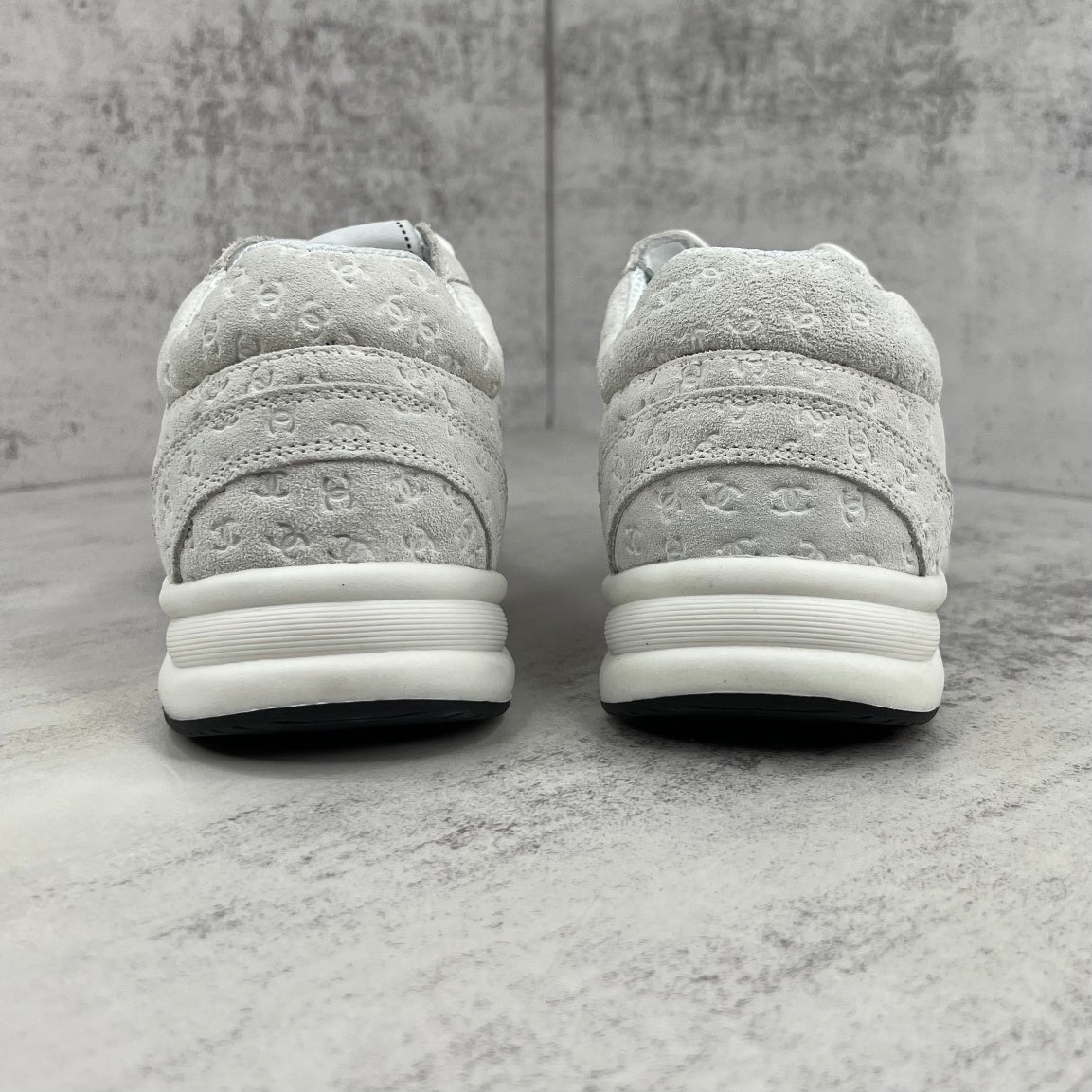 Chanel 22A "Grey All Over Logo"