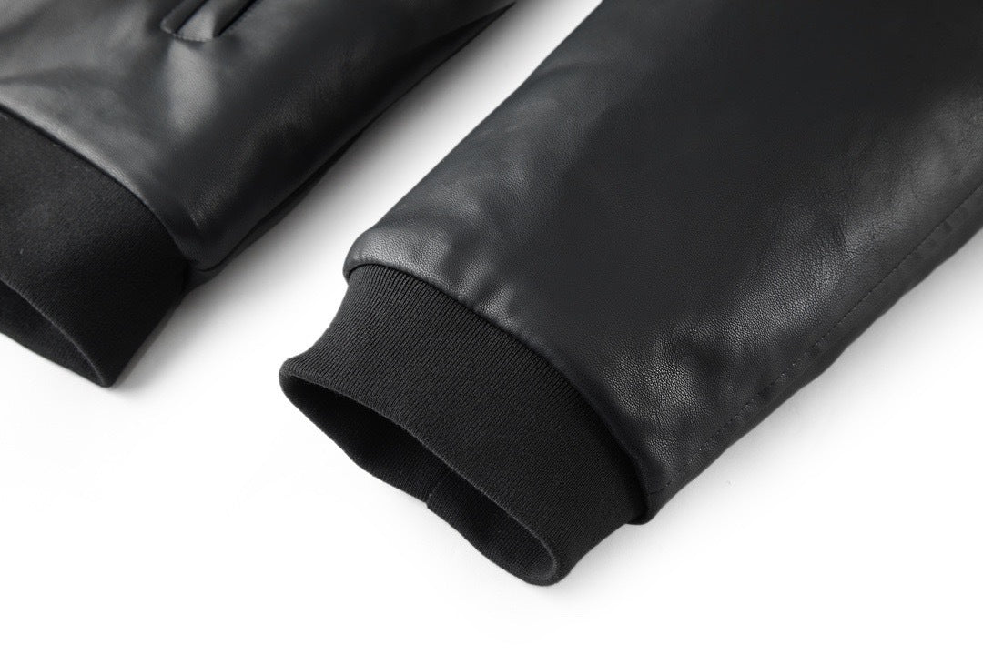 Prada Leather Bomber Jacket "Black"