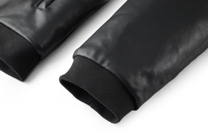 Prada Leather Bomber Jacket "Black"