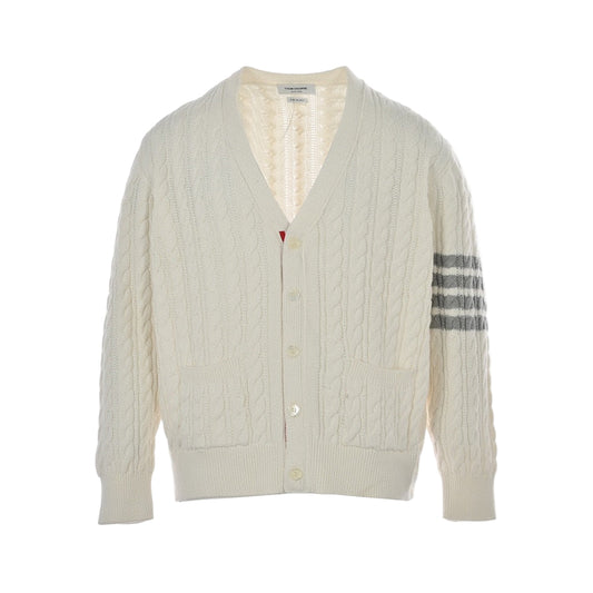 Thom Browne 4-Bar Cardigan "White"