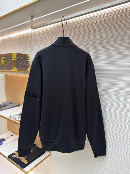 Moncler Zip-Up Sweatshirt "Black"
