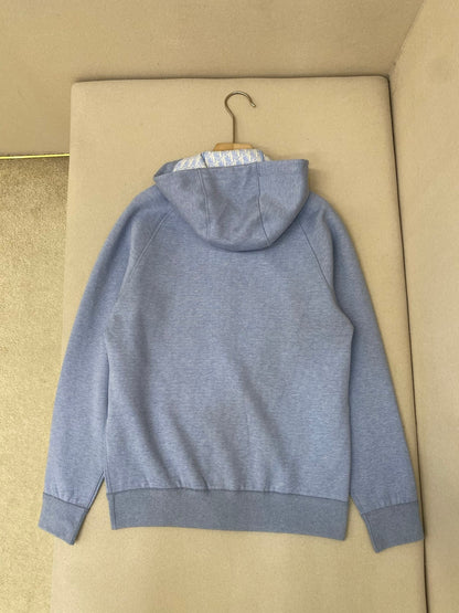 Dior Hooded Track Jacket "Gray Cotton and Cashmere Knit"