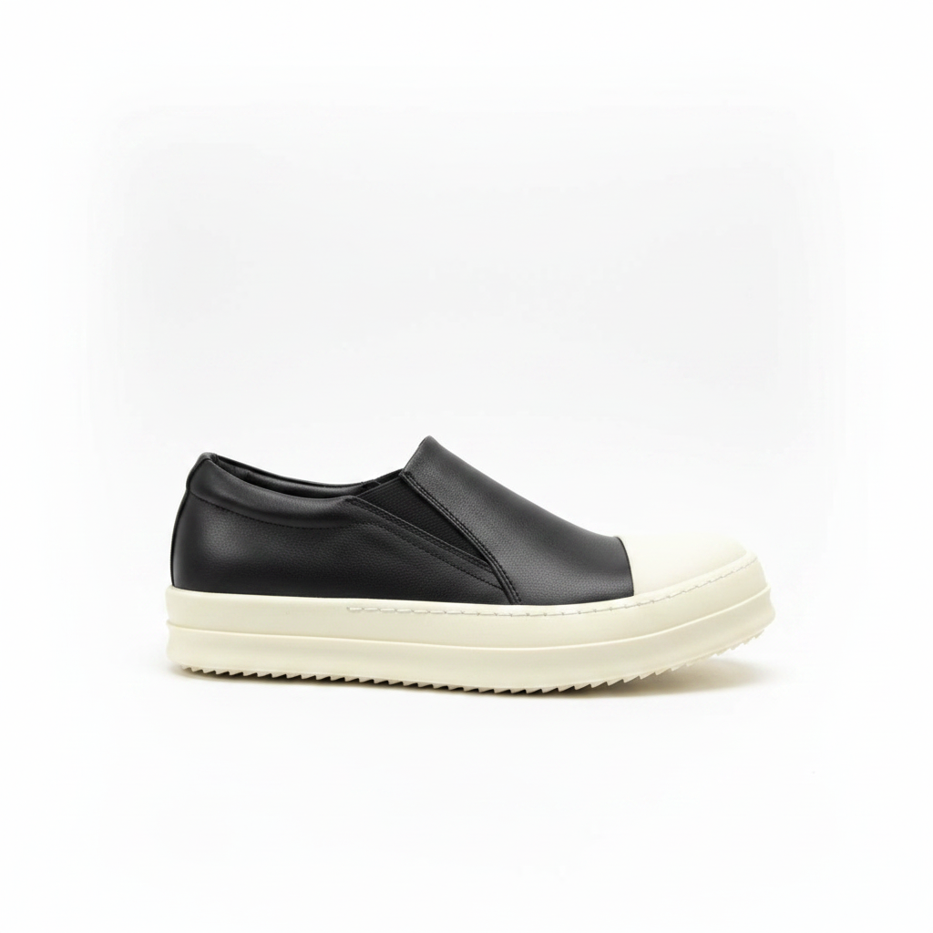 Rick Owens Vintage Slip-On "Black-Beige"