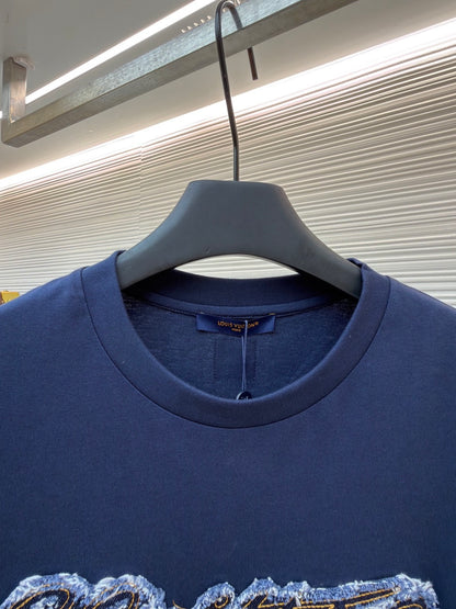 Louis Vuitton Denim Signature Short-Sleeved T-Shirt "Deep Navy"